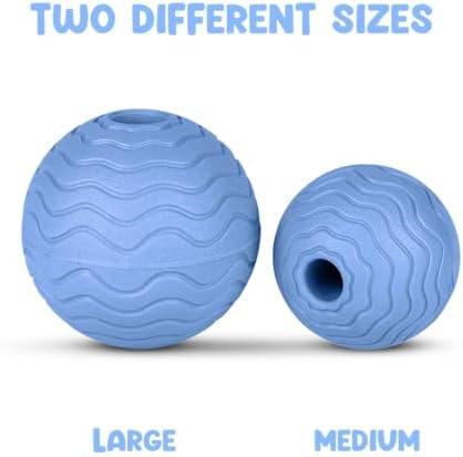 Foam Fetch Ball for Dogs – Durable EVA Foam Dog Ball, Interactive Chew Toy for Dogs, Lightweight Floating Ball for Water, Pool & Outdoor Fetch Games (Blue, Medium)