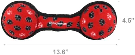 TUFFY® 2 Pack Ultimate 2 Ball Tug Ultra Durable Plush Dog Toys