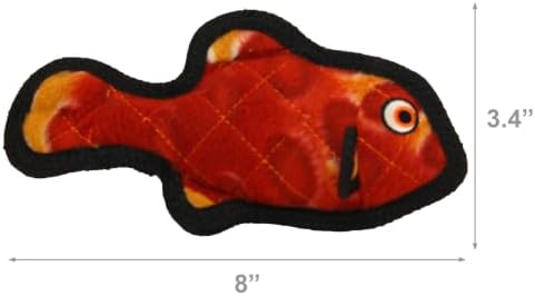 TUFFY® - 2 Pack Original : Fish Dog Toy : : Ultra Durable Plush Toy with Multiple Layers & Reinforced Seams, Washable and Floats, Original Construction