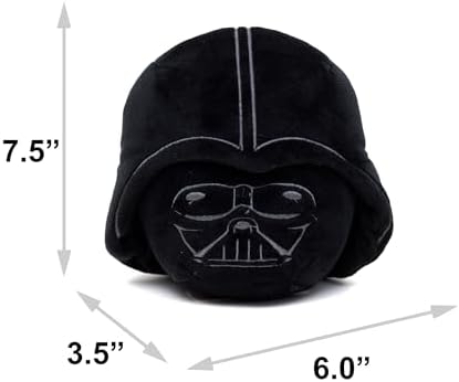 Star Wars Dog Toy, Darth Vader Helmet Black Pet Toy, Plush, 3.5" x 6"
