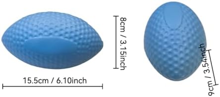 EVA bite-Resistant pet Football Dog Interactive Teething Toy can be Thrown and Bitten Training Ball Elastic and Light Human pet Throwing Ball (Blue)