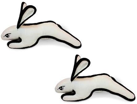 TUFFY® : 2 Pack Rabbit Dog Toy: Ultra Durable Plush Toy with Multiple Layers & Reinforced Seams, Washable and Floats, Original Construction