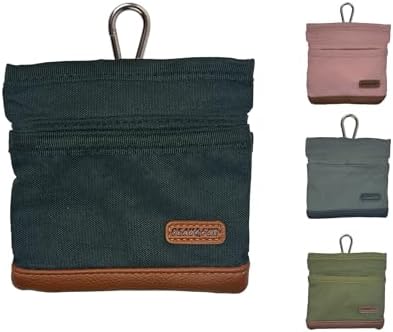 BEAU&FUR Small Large Dog Treat Pouch with Clicker for Training (Black Brown, With Leash)
