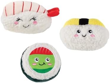 Fringe Studio Plush Dog Toy, 3 Pieces Set, Rice to Meet You, Pet Shop Collection (662178)