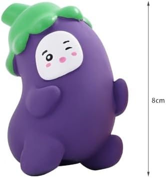 2 Pieces Latex Dog Squeaky Toys, Cute Animal Design Interactive Pet Toys (Carrot&Eggplant)