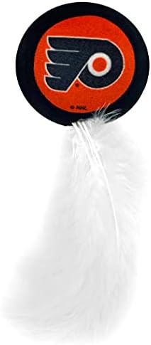 BEST PLUSH NHL PHILADELPHIA FLYERS Cat Toys Set of 3 filled with Fresh Catnip. Includes: Jersey, Hockey Puck with Feathers & #1 Fan. Team Logo