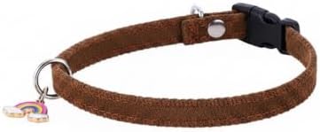 Brown Polyester Collar with Built-in Tag Slot for Quiet, Snag-Free Wear