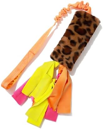 Squeaky Tug Toys for Small Medium Dogs, Interactive Tug of War Dog Training Toy, Leopard Dog Rope Chew Toys for Puppy Training Playing Games