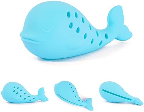 Slow Feeding Dog Toy Whale Shape, Silicone Chew Toy for Puppies & Cats, Interactive Food Dispensing Puzzle Toy to Slow Down Eating, Prevent Bloat & Keep Pets Entertained