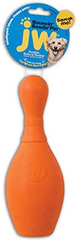 JW Pet Bouncin' Bowlin Pin Dog Toy, Large (Assorted Colors) (Pack of 2)