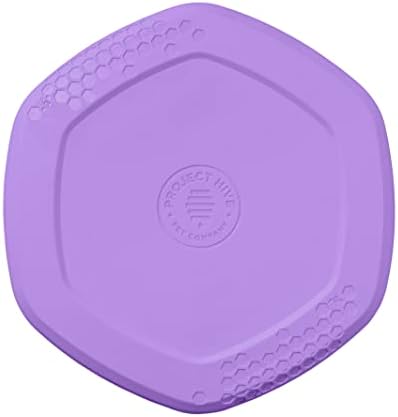 PROJECT HIVE ·PET COMPANY· Dog disc - Great for Fetch - Includes a Lick mat on Back - Floats in Water, Smooth Glide - Made in The USA (Calming Lavender)