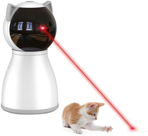YVE LIFE Interactive Cat Toys Laser for Indoor Cats,Automatic Kitten Toys | 4th Gen Motion Activated Real Random Trajectory Laser Pointer Cat Toy, USB Rechargeable Cat Enrichment Toys