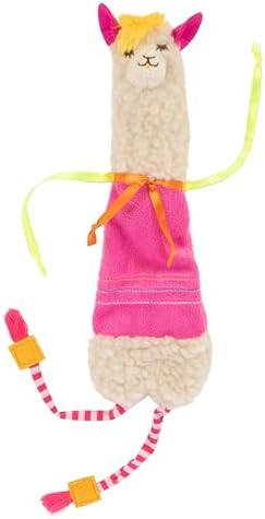 SmartyKat Leggy Llama Catnip Crinkly Plush Kicker Cat Toy, Soft Floppy Body for Wrestling & Bunny Kicks for Cats & Kittens