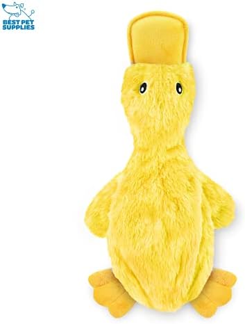 Best Pet Supplies Interactive Squeaky Dog Toy - Crinkle Duck Set | Pack of 3, Stuffing Free Body, Soft, Squeaks & Crinkles, No Mess, Perfect for Moderate Chewers, Toss and Fetch Play