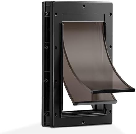 Medium Doggy Door for Door, Pets Up to 45 lb | Durable Plastic Frame, 2 Magnetic Flaps, Closing Panel, Block Wind & Snow, Easy Install for Interior & Exterior Doors
