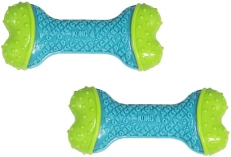 KONG CoreStrength Bone - Dog Dental Chew Toy - Durable, Multi-Layered Dog Toy with Textured Body for Teeth Cleaning - 2 Pack (Medium/Large)