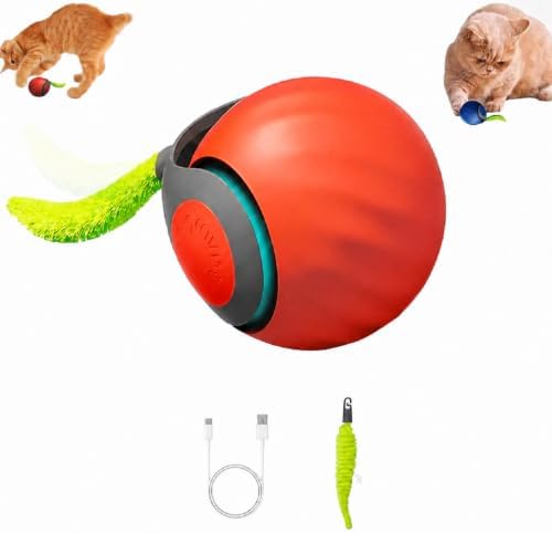 1 Pack Interactive Cat Toy Balls for Indoor Cats, Speedy Tail 3.0