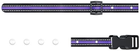Replacement Nylon Collar Strap for AIKEEP 2-in-1 Dog Shock Collar and Bark Collar OTB3 (Purple)