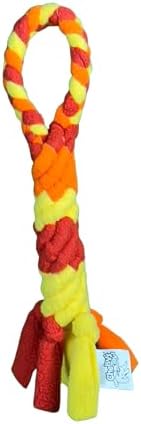 Patented Fleece Tug Toy for Dogs (Orange)