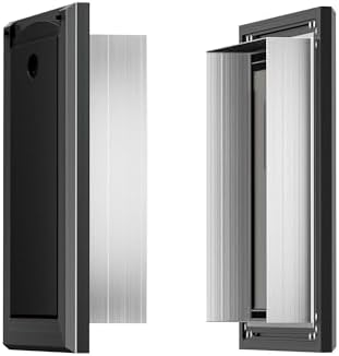 [Classicmacher] Aluminum Heavy Duty X-Large Dog Door Up to 200lbs Black
