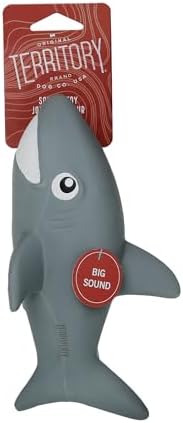 Sea Squeaker Natural Rubber Animal Dog Toy for Small Medium Large Dog Toy, Shark
