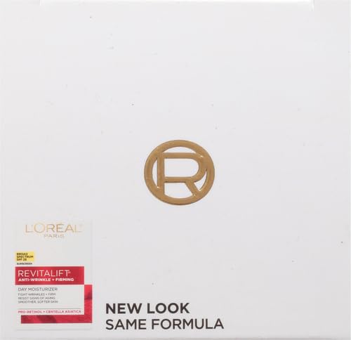L'Oréal Paris Revitalift Anti-Wrinkle and Firming Face Moisturizer with SPF 25, Pro-Retinol and Centella Asiatica, Paraben Free, 1.7 oz (Packaging may vary),(Pack of 2)