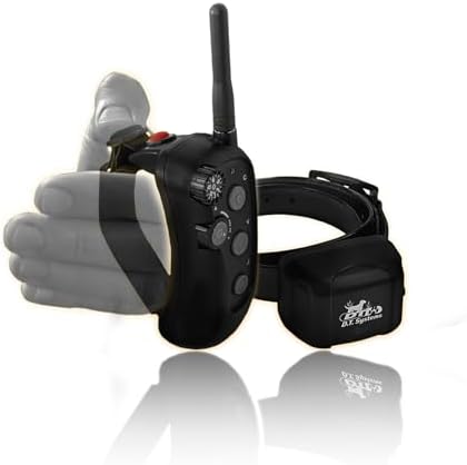 DT SYSTEMS RAPT1400 E-collar Remote Rapid Access Pro Trainer, Compact Waterproof Gentle Touch Stimulation Dog Training System, Transmitter w/ Hand Strap - Black