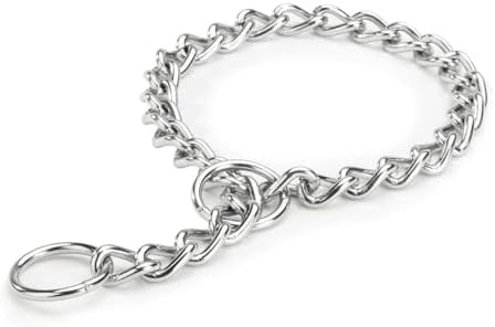 Choke Chain Collars for Dog Training and Walking Welded Steel Choose Thickness and Length (Extra Light - 2mm, 14")