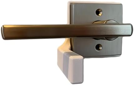 Pet Proof Door Lever Lock - No Adhesive Child Proof Door Lever Lock for Cats and Dogs (4 Pack White Square 2L 2R)