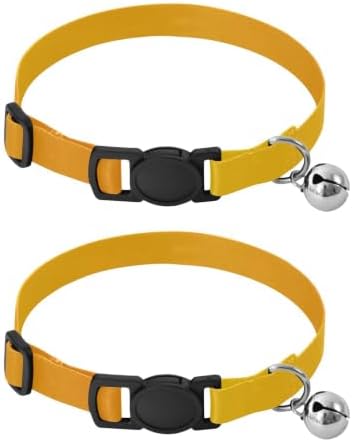 Gradient Orange Cat Neck Collar, 2 Pack Breakaway Cat Collars with Bell