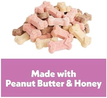 Wiggles & Wags Neapolitan Dog Cookies, Strawberry, Vanilla & Carob Flavors, 14 oz with DN Essentials Bone Shaped Waste Bag Dispenser & Roll