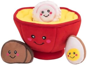 ZippyPaws Burrow Interactive Dog & Puppy Toys for Boredom - Ramen Bowl