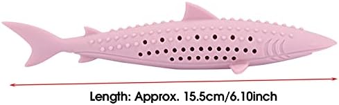 VINGVO Cat Teeth Cleaning Toy, Cat Teething Toys Silicone Molar Stick Catnip Toys Cat Toothbrush Cat Fish Shape Toothbrush with Catnip Chew Bite Teeth Cleaning Toy for Cats Kitten Kitty