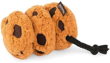 P.L.A.Y. Cute Plush Dog Toys - Coffee Shop Food Themed Durable Squeaker Chew Toy for Medium & Large Dogs - Machine Washable, Recycled Materials (Pup Cup Cafe Cookies n' Treats, Medium)