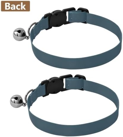 2 Pack Pet Collars Blue Green Gradient Decorative Pet Collar with Bell, Adjustable 10.6 to 17.1 Inches