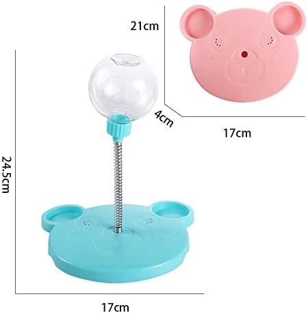Pet Toy Treat Dispenser, Interactive Treat Leaking Toy for Cat Dog Slow Feeder Funny Pet Product Accessories(Pink)