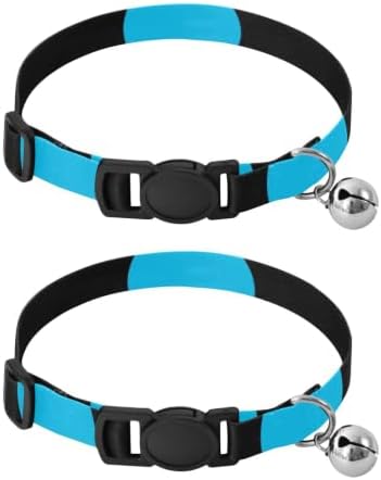 Big Blue Polka Dot Easy to Wear Pet Collar 2 Pack Collar for Cats