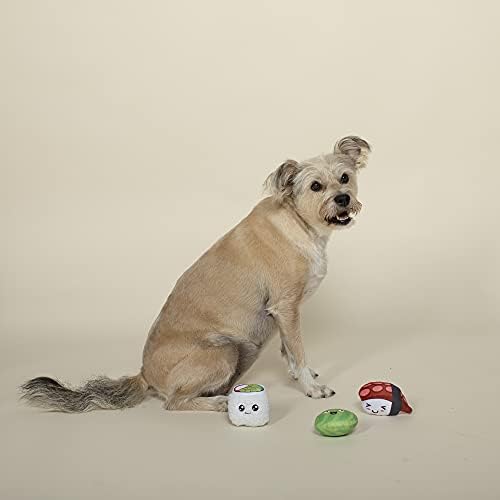 Fringe Studio Plush Dog Toy Set, SUSHIHOLIC, 3 Piece Set, for Small Dogs (289527)