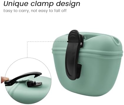 AUDWUD Silicone Dog Treat Pouch with Clicker Magnetic Closure Secure Clip