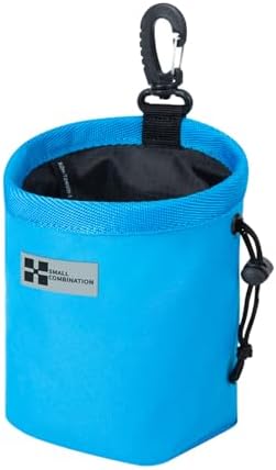 Dog Treat Pouch,Portable Puppy Dog Training Treat Bag,Hand Free Dog Walking Bag,Pet Feed Snack Reward Pocket,Dog Food Dispenser for Pet Puppy Travel or Outdoor Use (Blue)