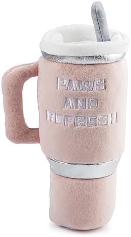 Haute Diggity Dog Snuggly Cup Plush Dog Toy Tumbler Parody Stuffed Chew Toy