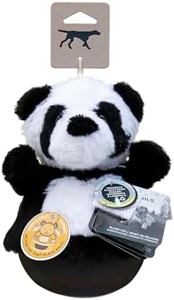 Tall Tails Interactive Wobbling Weighted Base Plush Dog Toy - Active Dog Toy that Plays Back!, Panda