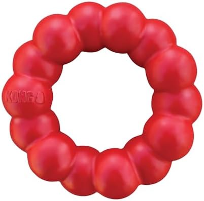 KONG Ring, Natural Rubber Chew Toy for Dental Health, for Small/Medium Dogs