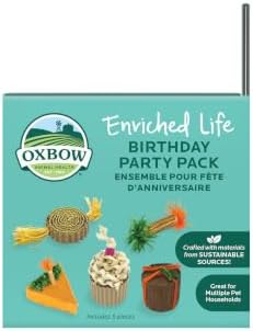Oxbow Birthday Party Pack, Rabbit & Guinea Pig Toys, Bunny Enrichment Toys