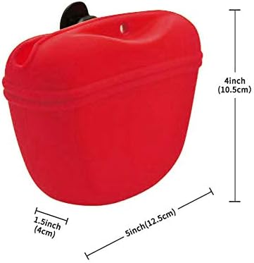 RoyalCare Silicone Dog Treat Pouch-Small Training Bag-Portable Dog Treat Bag for Leash with Magnetic Closure and Waist Clip[US Design Patent]