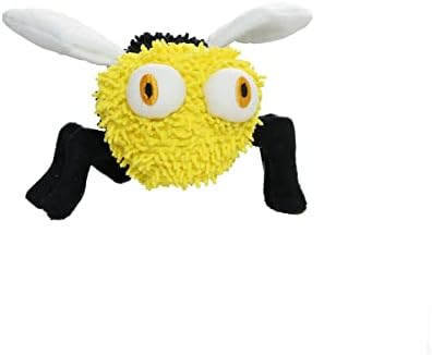 MIGHTY Tuffy Microfiber Medium Ball Bee Dog Toy