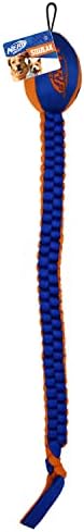 Nerf Dog Vortex Chain Tug Dog Toy with Squeaker Football Head, Lightweight, Durable, Water Resistant, 30 Inches, For Medium to Extra-Large Breeds, Single Unit (3474)