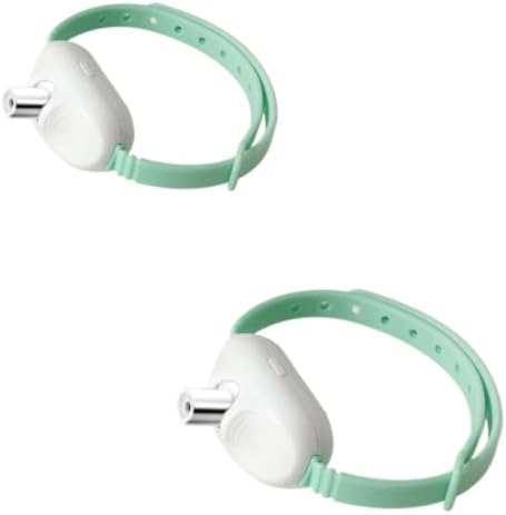 Rechargeable Laser Collar Toy. 41° Adjustable Head, & 2 Play Modes. Lightweight TPU Collar Fits Most Cats. Perfect Self-Play Toy for Home & Work. (Green 2pcs)