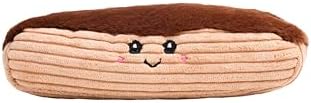 Squeaky Dog Plush Toy, Bakery Bite_Stick Collection, 8", for Small and Medium Dogs (Eclair, Small)