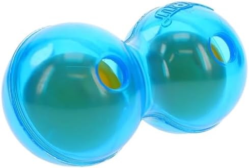 Guru Duo Ball - Interactive Enrichment Toy with Durable Rubber for Roll, Spin & Tumble Fun & Mental Stimulation - Perfect Interactive Dog Toy to Keep Dogs Busy and Occupied - Medium 7.25" Blue Dog Toy